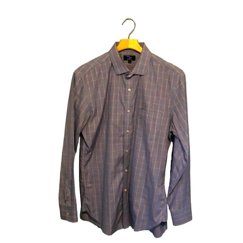 J. Crew Blue Orange Long Sleeve Button Down 16-16 1/12